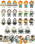 28Pcs Horror Classic Movie Character Charms Halloween Enamel Pendants, Horror Alloy Charm Pendant Ghost Dangle Halloween Scary Earring Necklace Bracelet Charms for Jewelry Making DIY Crafts Gifts
