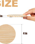 36Pcs Unfinished Wood Coasters-4" Unfinished Natural Wood Slices for Crafts round with Non-Slip for Wedding Decoration/Blank Coasters Wood Kit DIY Architectural Models Drawing Painting Wood Engraving