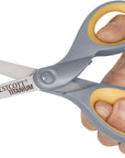 17598 8-Inch Titanium Scissors for Office and Home, Yellow/Gray, 4 Pack