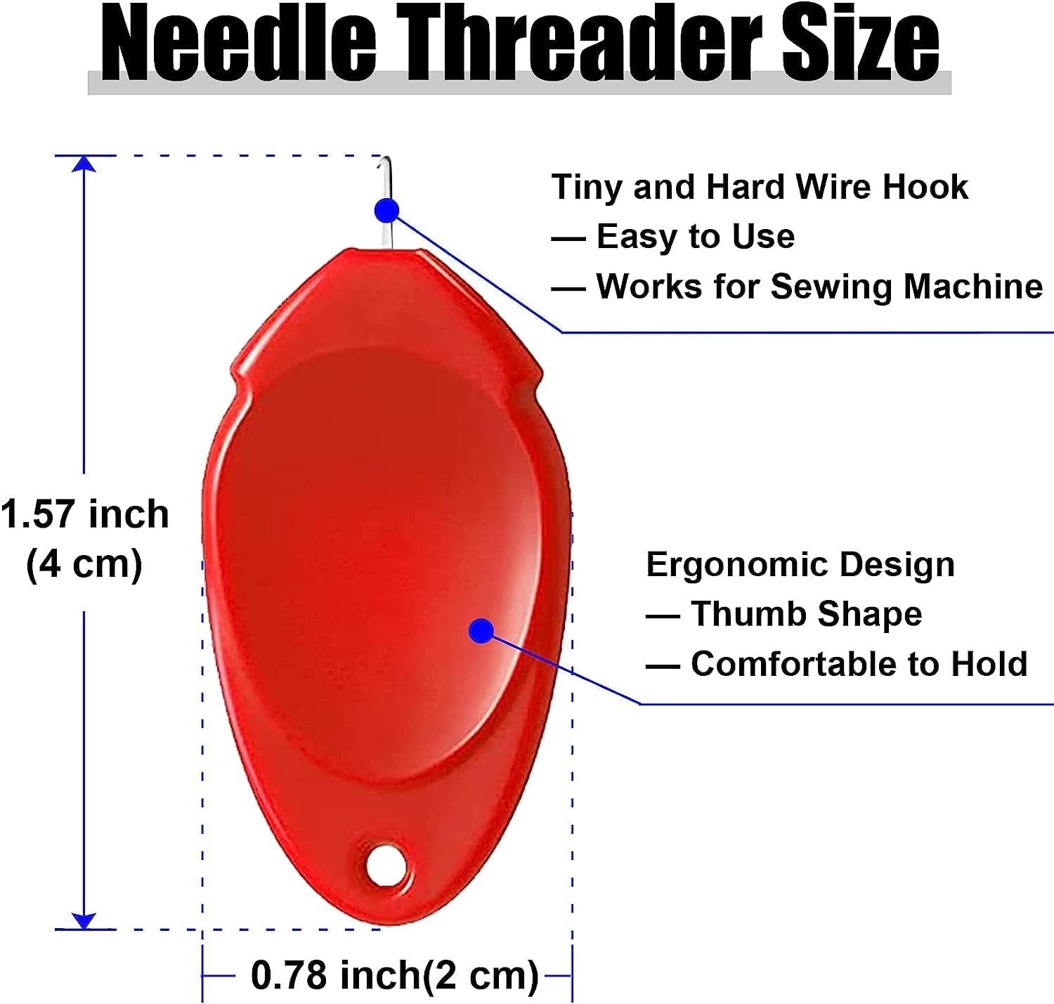 Needle Threader for Hand Sewing 12 Pcs Plastic Wire Hook Simple Threader for Needles Small Eye Needle Threader for Sewing Machine Needle Threader Tool for Sewing Crafting