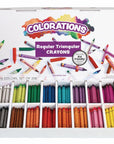 Regular Size Triangular Crayon Class Pack, 16 Colors, 13 of Each, Set of 208, Easy to Hold & Grip, Toddler Crayons, Non Toxic Crayons, Kids Crayons, Bulk School Supplies, Triangle Crayons