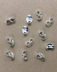 12Pcs/6 Pairs 925 Sterling Silver Earring Backs Replacement Secure Ear Locking for Stud Earrings Ear Nut for Posts, 5X6Mm