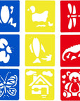 54 Pack Drawing Stencils, Hollow Out Drawing Templates, Plastic Animal Stencils for Craft Projects (5.6 X 6 In)