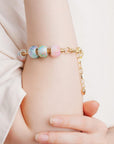 5Pcs Chain Bracelets Kit Silver Plated Snake Chain with Heart Lobster European Charm Bracelet for Christmas DIY Women Jewelry Findings Bracelet Making (Gold)