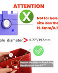 8 Sets Screw Replacement Buttons for Simple Southern Beach Bag, Replacement Rivets for Strap Hole Diameter Not below 19.5Mm Beach Bag (White)