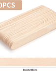 60 Pieces Jumbo Craft Sticks, 8 Inch Natural Wooden Popsicle Sticks, Multi-Functional Ice Cream Sticks for Crafts, Tongue Depressors, Hair Removal and Waxing Sticks, Plant Labels, DIY Classroom Crafts