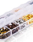 6 Colors Lobster Claw Clasps and 6 Colors Open Jump Rings for Jewelry Making (12 Mm, 5 Mm)