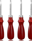 4 Pieces Edge Leather Beveler Craft Edge Beveler Cutting Beveling Leather Skiver Tool for DIY (1.5 Mm, 1.2 Mm, 1.0 Mm, 0.8 Mm)
