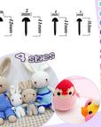 480Pcs Black Needle Felting Eyes 3Mm 4Mm 5Mm 6Mm Plastic Doll Eyes without Washers Small Craft Eyes for Needle Felting Plush Animal Sewing Making