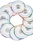480 Pieces Multicolor Sewing Pins Straight Quilting Pearl Head Pins for Christmas and Other Crafts Making
