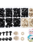 1060 Pcs Safety Eyes and Noses for Amigurumi, 6-16 Mm Colorful Safety Eyes with Washer Plastic Stuffed Crochet Eyes Craft Doll Eyes for Stuffed Animals Crochet Toy Christmas Stocking Stuffers