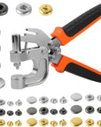 Leather Snap Fasteners Kit, , Leather Snap Buttons Press Pliers with 90 Sets Leather Snaps Buttons, 3Colors 12.5/15/17Mm Snaps for Leather, Clothes, Jackets, DIY Projects