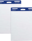 Lined Sticky Easel Pad, 25 X 30 Inches Flip Chart Paper for Teachers, Large Self Stick Easel Paper, 30 Sheets/Pad, 2 Pads/Pack