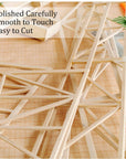 50 Pieces Balsa Wood Sticks 1/2 X 1/2 X 12 Inch Hardwood Square Wooden Dowels Unfinished Wood Sticks for Craft DIY Supplies DIY Molding Projects Making