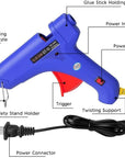 Glue Gun - 100W Hot Glue Gun with 10Pcs High Adhesion Hot Glue Sticks for Car Dent Repair, Home Improvement, Quick Daily Repair and DIY Small Craft Projects