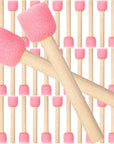 40 Pieces 0.8 Inch round Sponge Foam Brush Set Paint Sponge Brush Wooden Handle Foam Brush Sponge Painting Tools for Painting Crafts(0.8Inch)