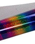 Holographic Stripe Multi Heat Transfer Vinyl Iron-On HTV Press Paper Sheet for Garment T-Shirt Rainbow Vinyl 20"X12"