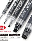 Acrylic Paint Marker Pens, 5 Different Point: Extra Jumbo Felt(15Mm),Jumbo Felt(10Mm), Medium Bullet(2-3Mm), Fine(1Mm), Extra Fine(0.7Mm) (5 Black)