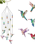 Diamond Painting Kits, Hummingbird Diamond Art Wind Chimes, Diamond Art Kits for Adults, Diamond Painting Crafts for Garden Decor