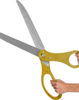 25" Gold Scissors for Grand Opening – Large Heavy Duty Scissors 25 Inch Giant Scissors for Ribbon Cutting Ceremony Gold Giants Ribbon Cutting Scissors for Special Events Inaugurations and Ceremonies