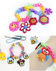Rubber Loom Band Silicone Charm, Bracelet Charms,Loom Rubber Bands Charms,Bracelet Pendant, (100Pcs)