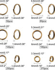 1070Pcs 6 Sizes Split Jump Rings Antique Bronze O Rings Small Key Chain Ring Double Loops Open Key Chains for Home Keys Organization and Ornament Crafts (4Mm, 5Mm, 6Mm, 7Mm, 8Mm, 10Mm)