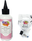 Art Glitter Glue Designer Dries Clear Adhesive 4 Oz with Ultra Fine Metal Tip, Standard
