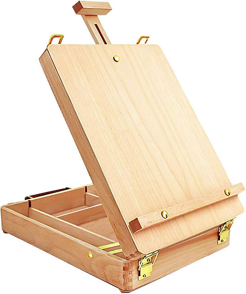 Premium Sketchbox Desktop Art Easel, Tabletop, Wooden for Painting, Student, Artist, Beginner