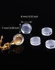100 Pieces 4 Size Earring Pads Silicone Comfort Earring Cushions for Clips on Earrings, Clear