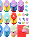10 Pcs Craft Hole Punch Shapes 1 Inch Paper Punch Hole Puncher for Crafts, Mix Shape Cutters for Paper Crafting Scrapbooking Kids Teacher Office Supplies (Classic)