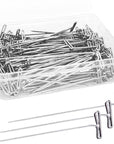 200Pcs T Pins, 2 Inch Sewing Pins, Stainless Steel Wig Pins for Wigs, T-Pins for Foam Head, Long Straight Pins for Sewing, Craft, Quilting and Blocking Knitting, Office, Decoration by