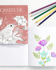 Beautiful Adult Coloring Book Set of 2 for Relaxation - Gratitude and Mindfulness Books with Inspirational Quotes Making It a Great Gift - Perfect Stress-Relieving Books Fun to Color for Women