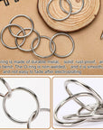 90Pcs 6 Sizes Silver Metal O Rings Multi-Purpose Heavy Duty round Ring for Hardware Bags Belts Dog Leashes Hanging Basket DIY Craft Supplies