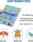 Origami Kit for Kids Ages 5-8 8-12, with Guiding Book, 98 Sheets Paper with 47 Patterns, DIY Art and Craft Projects, Beginners Children'S Day Gift Boy Girl