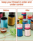 60 Pieces Bobbin Holders for Thread Spools Bobbin Clips Bobbin Thread Holder on Spool Tops Bobbins Sewing Machine Quilting Supplies Spool and Bobbin Holder for Embroidery with 4 Colors