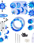 Resin Molds, 63 Pcs Wind Chimes Silicone Molds Kit, Epoxy Windchimes Casting Mold for DIY Wind Bell, Keychain Earring Pendants Ornaments