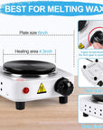 Hot Plate for Candle Making, White Color Electric Hot Plate for Melting Wax, Chocolate, Candy and More