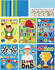 30Pcs Father'S Day Card Making Crafts Kits for Kids, DIY Paper Greeting Card Envelopes Handmade Craft for Daddys Day Girls Boys Home Classroom Indoor Art Game Activities Favors