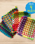 Craft Loops Refill, Includes 3.5 Oz of Weaving Loom Loops in 7 Vibrant Colors, Stretchy Loops for Weaving Potholders, Keychains, Headbands & More, Finger Weaving Activity for Kids Ages 6+