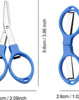 25 Pcs Folding Scissors Small Foldable Scissors Mini Travel Stainless Steel Portable Scissors Bulk Glasses Shaped anti Rust Sewing Cutter Shear for Christmas Nurse Week Gifts School Office Supplies