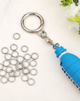 30Pcs Split Rings, 8Mm Stainless Steel Small Key Chain Mini Keychain Rings Split Open Jump Rings for Jewelry Making Metal Keyring Connectors Key Ring Attachment for Car Keys Craft Making