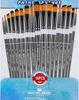 Paint Brushes Set for Acrylic Painting, 16 Pcs Nylon Hair Paint Brushes for Oil Watercolor Face Body Rock Painting Artist, Art Painting Brush Kits for Beginners and Professionals