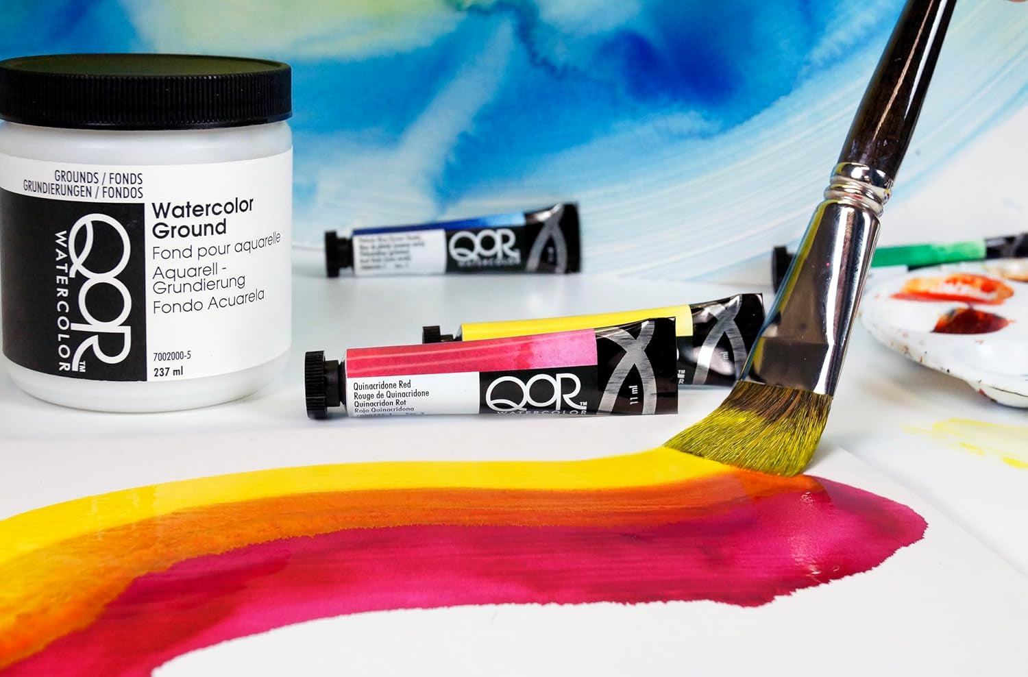 Qor Watercolor Ground, 8 Oz. Jar, Professional Mediums & Grounds