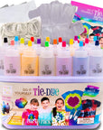 Tie Dye Kit for Kids Age 8-12 & up Girls Boys Teens, Clothing Shirt Fabric Dye Arts and Crafts Gifts Party Supplies, Kids Tie Dye Kit for Large Group, 18 Pre-Filled Bottles W/14 Colors