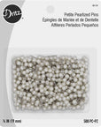 Petite Pearlized Size 12 3/4In White Pearl Heads Pins-Straight