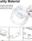 Bowl Cozy Template Cutting Ruler Set, 3Pcs Acrylic Transparent Quilting Bowl Templates for Hot and Cold Food Bowl Rack, DIY Kitchen Art Craft Acrylic Stencil Cut on Fold Template Sewing (White)