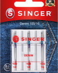Denim Sewing Machine Needles, Size 100/16-5 Count