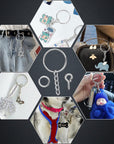 600Pcs Key Chain Rings,200Pcs 25Mm Keychain Rings with Chain and 200Pcs Jump Rings with 200Pcs Screw Eye Pins for Resin,Crafts and Keychains Making