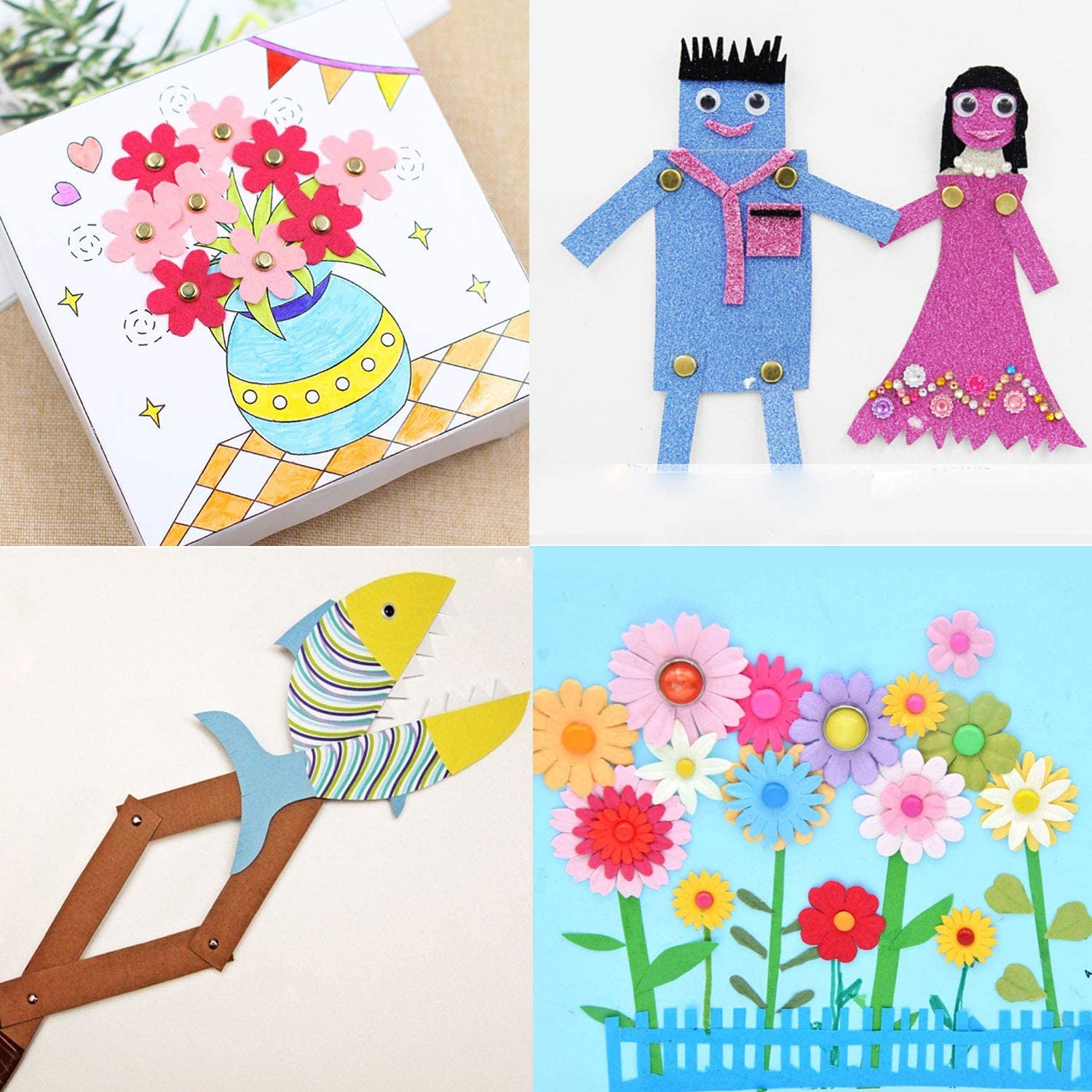 Mini Brads 100Pcs round Paper Fasteners Metal Brass Pastel Brads for Scrapbooking Crafts DIY Projects, 8X12Mm (Silver)