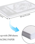 250 Sheets Tracing Paper for Drawing Light up Tracing Paper Pad Translucent Paper Sketching Tracing Paper Pencil Marker Ink DIY Crafts Painting Works(9 X 12 Inch)
